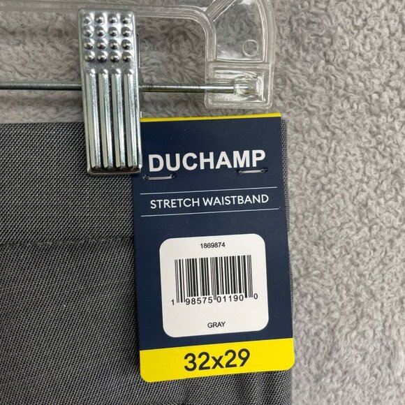 NEW Duchamp Men's 32X29 Gray Dress Pants Stretch Slim Fit - Picture 5 of 11